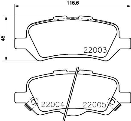 

Колодки дисковые задние toyota venza 09> Np1126