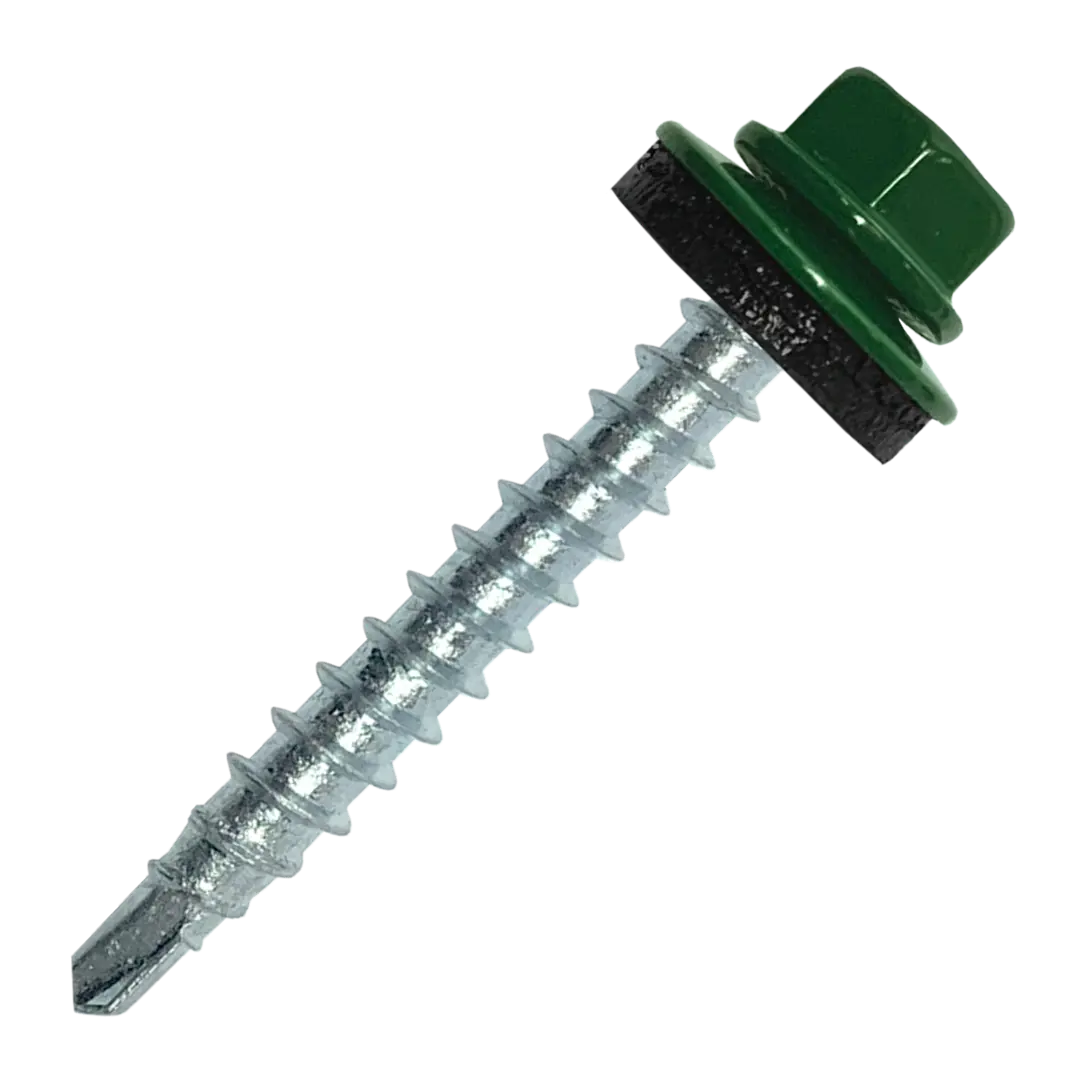 

Саморезы кровельные с буром Daxmer оцинкованные 4.8x35 100 шт. цвет зеленый