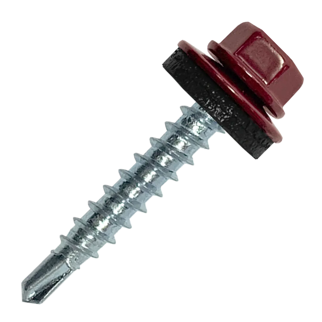 

Саморезы кровельные с буром Daxmer оцинкованные 4.8x29 100 шт. цвет красный