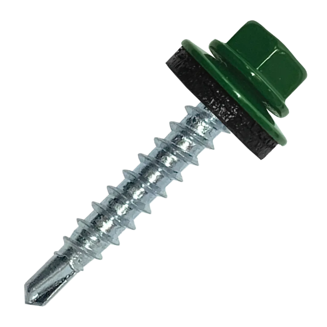 

Саморезы кровельные с буром Daxmer оцинкованные 4.8x29 100 шт. цвет зеленый