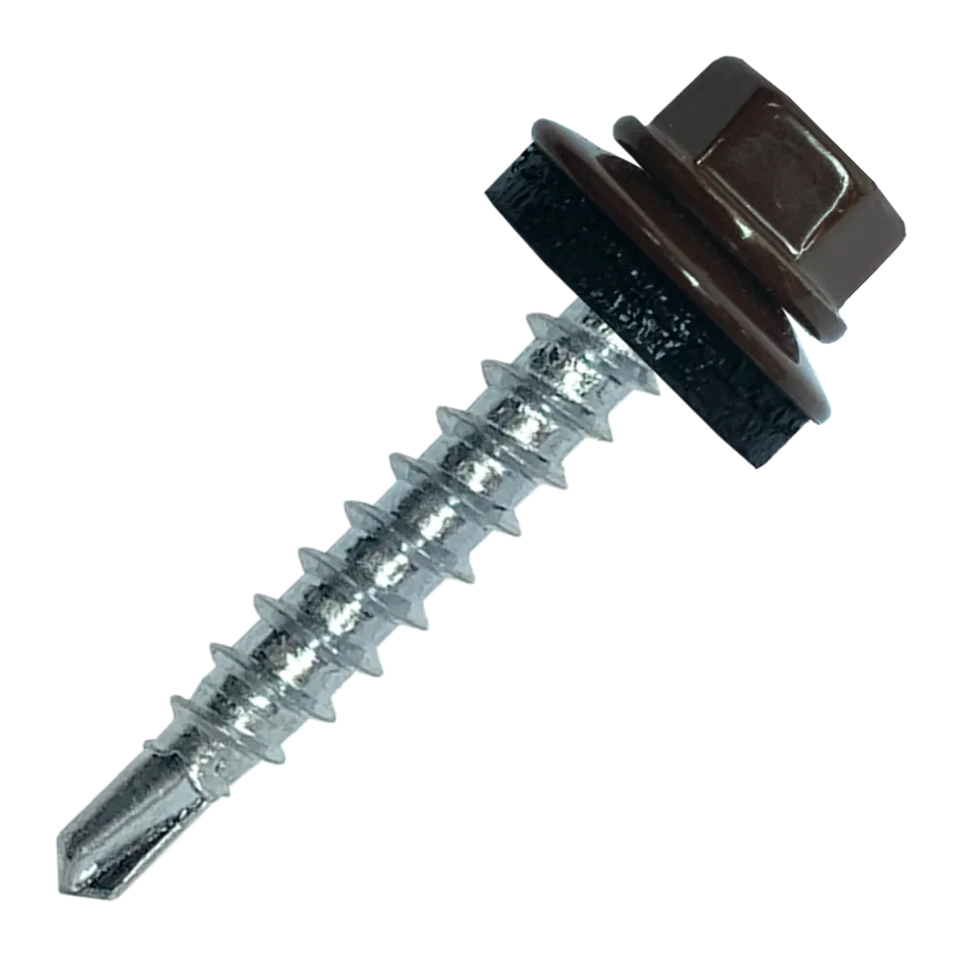

Саморезы кровельные с буром Daxmer оцинкованные 4.8x29 100 шт. цвет серо-коричневый