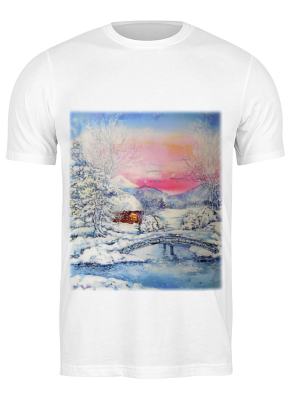 

Футболка мужская Printio Морозная зима. белая 3XL, Белый, Морозная зима.