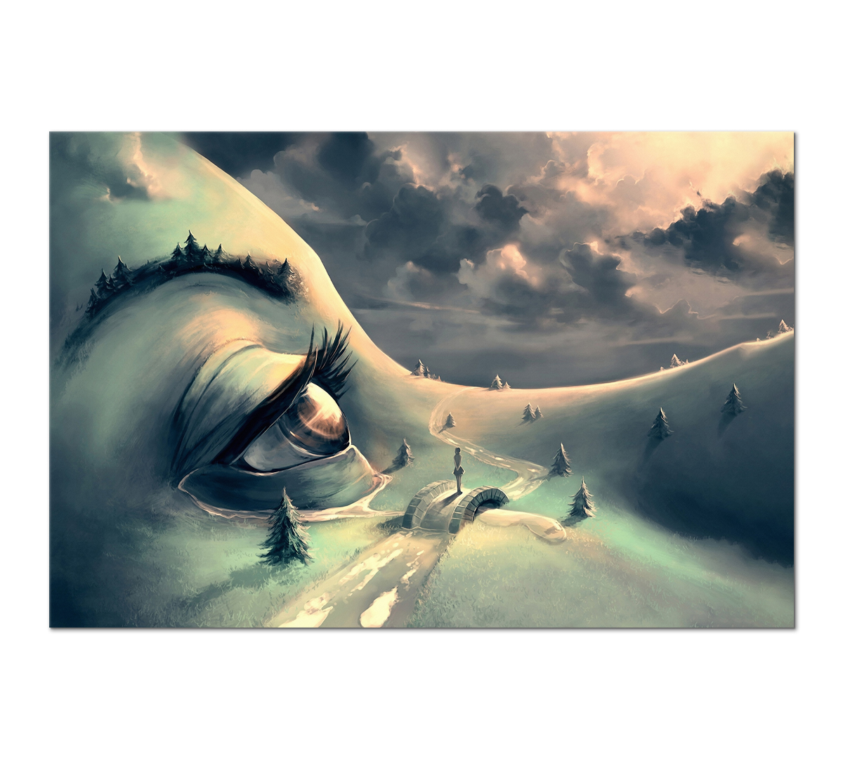 

Картина интерьерная на холсте Poly Print Art Взгляд 50х70 см.
