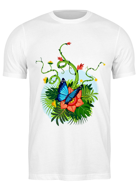 

Футболка мужская Printio Бабочка белая 3XL, Белый, Бабочка