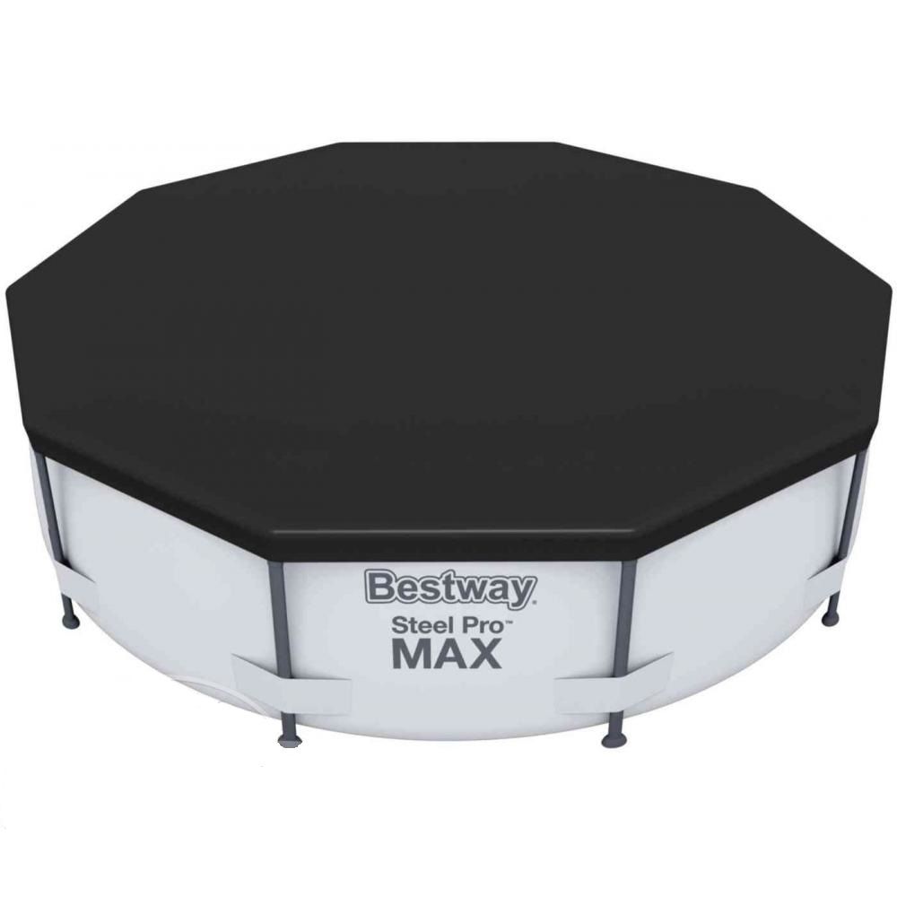 

Чехол для бассейна защитный Bestway Flowclear Steel Pro Max со сливными отверстиями 3,05 м, Синий