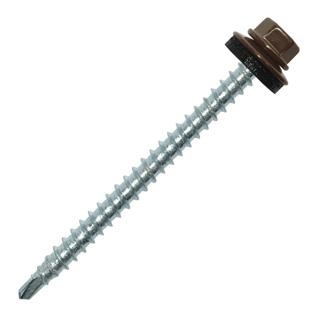 

Саморезы кровельные с буром Daxmer оцинкованные 4.8x60 50 шт. цвет коричневый