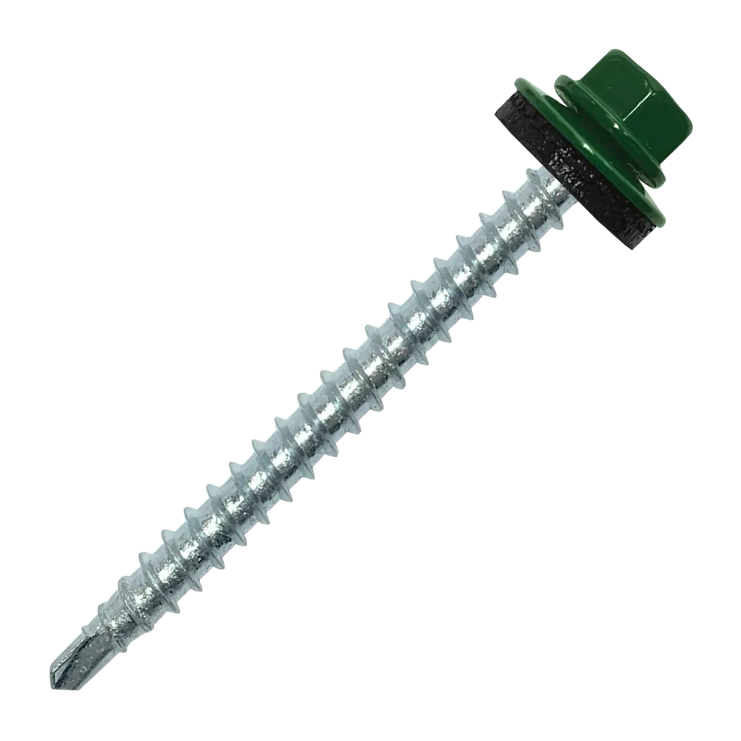 

Саморезы кровельные с буром Daxmer оцинкованные 4.8x50 70 шт. цвет зеленый