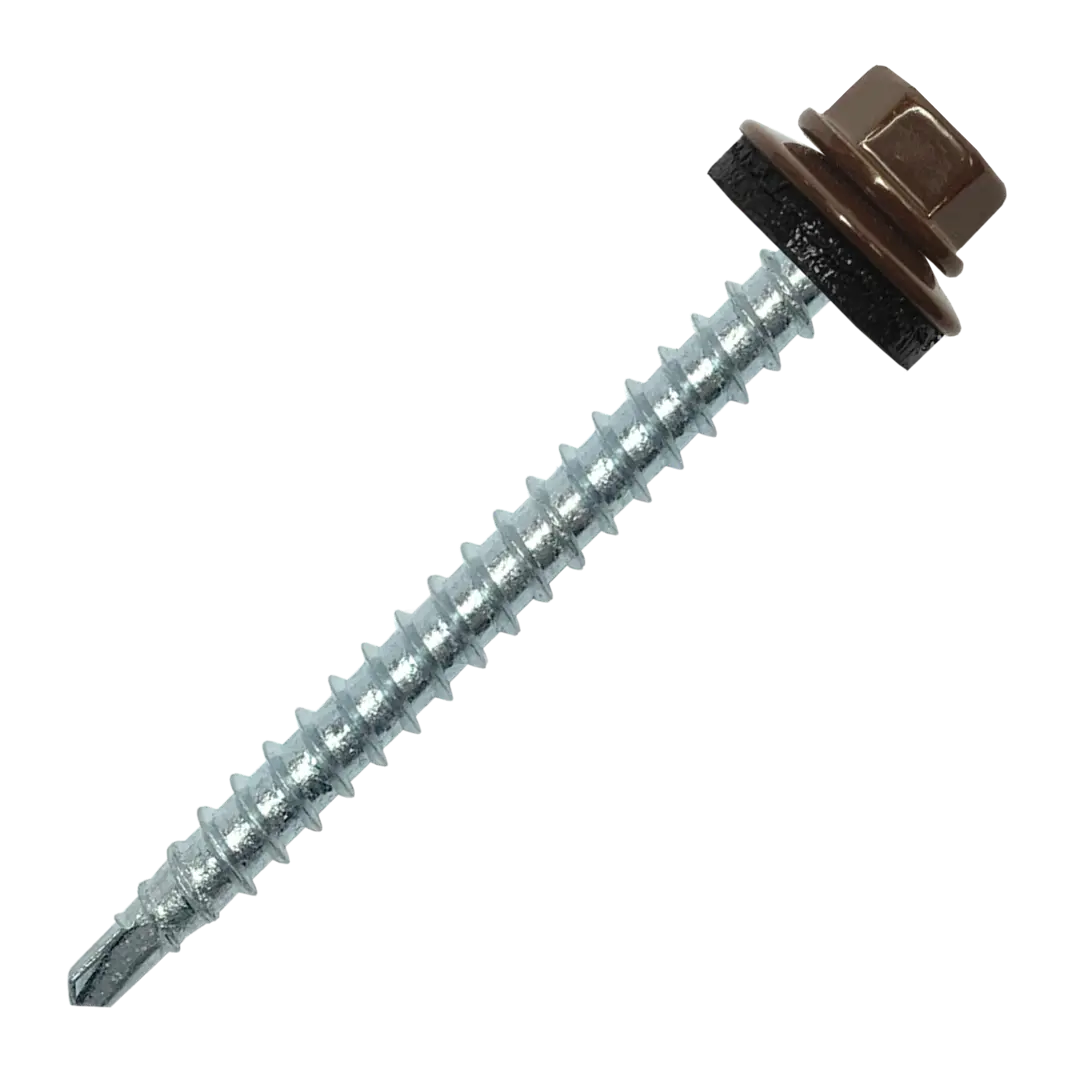 

Саморезы кровельные с буром Daxmer оцинкованные 4.8x50 70 шт. цвет коричневый