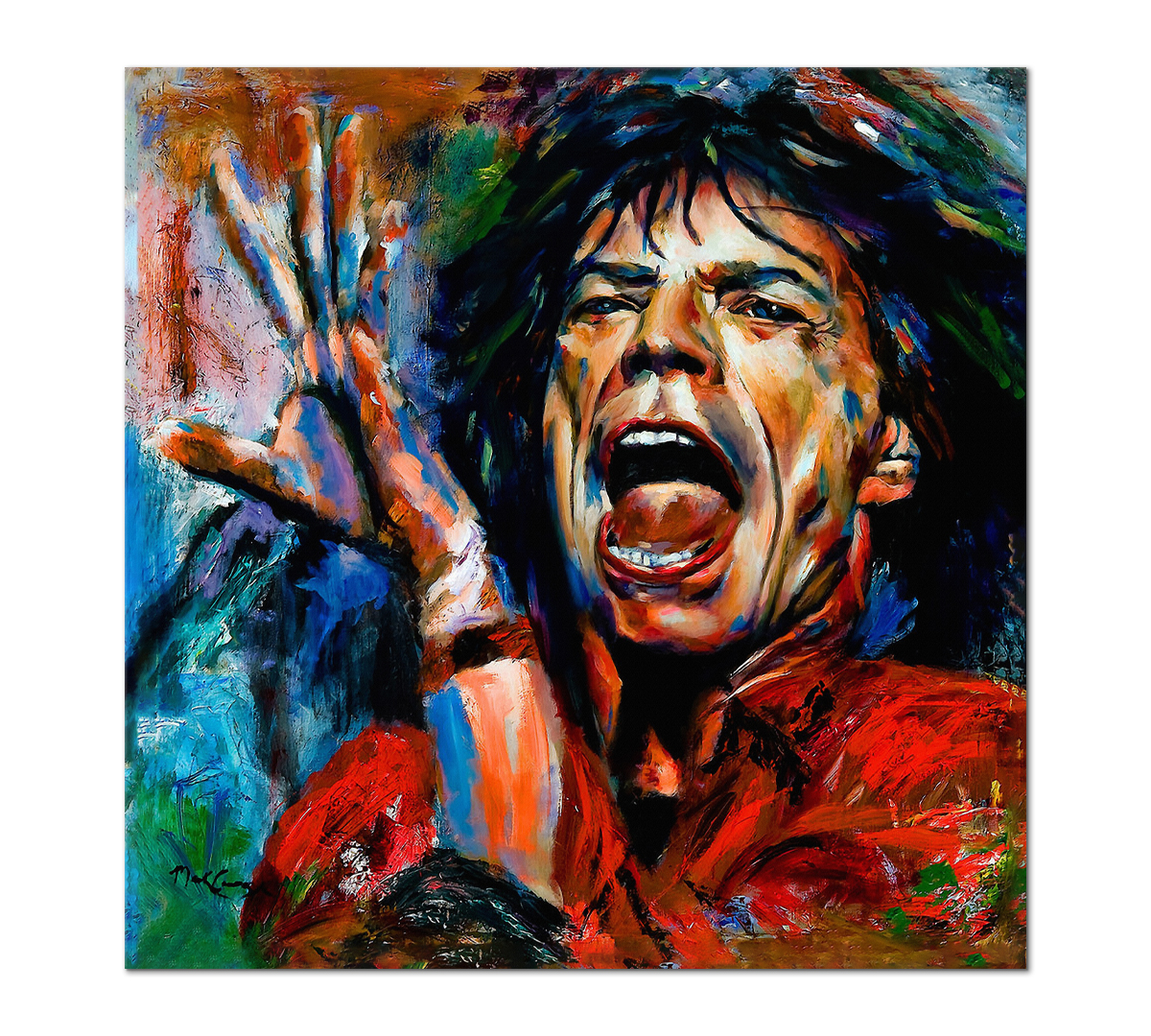 

Картина интерьерная на холсте Poly Print Art Мик Джаггер 70х70 см.
