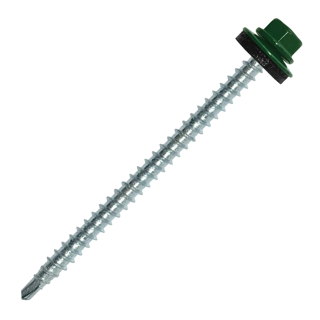 

Саморезы кровельные с буром Daxmer оцинкованные 4.8x70 50 шт. цвет зеленый