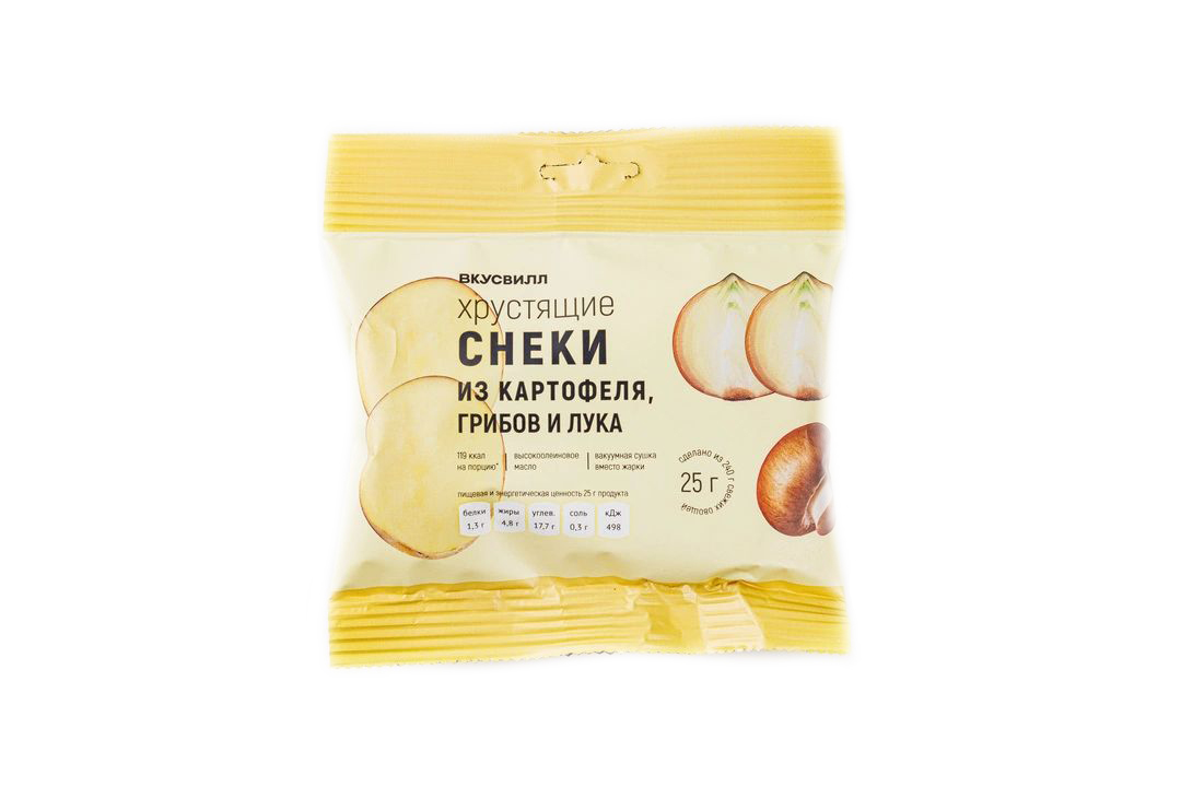 

Снеки из картофеля-грибов-лука ВкусВилл 25 г