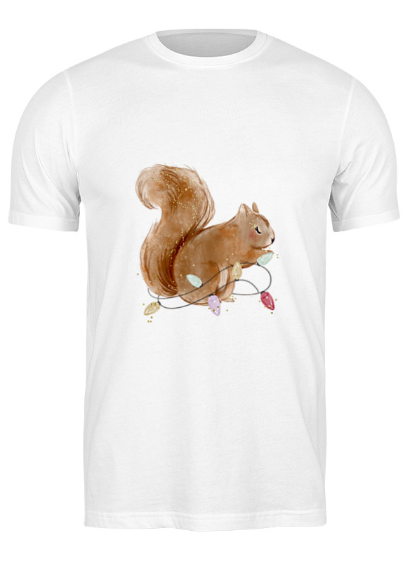 

Футболка мужская Printio Белочка белая 3XL, Белый, Белочка