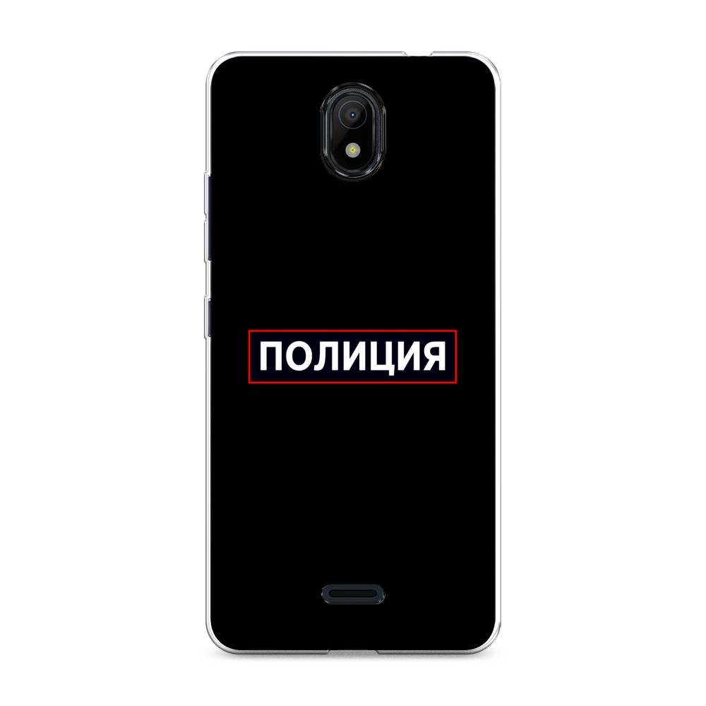 

Чехол Awog на Nokia C100 "Police logo", Черный;белый;красный, 125350-5