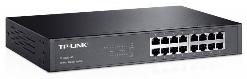 TP-Link TL-SG1016D 16-портовый гигабитный настольный/монтируемый в стойку коммутатор