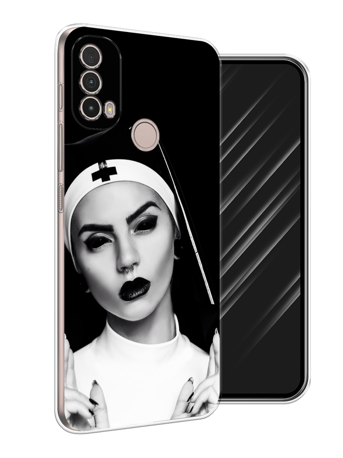 

Чехол Awog на Nokia C100 "Черная монашка", Серый;черный, 125350-9