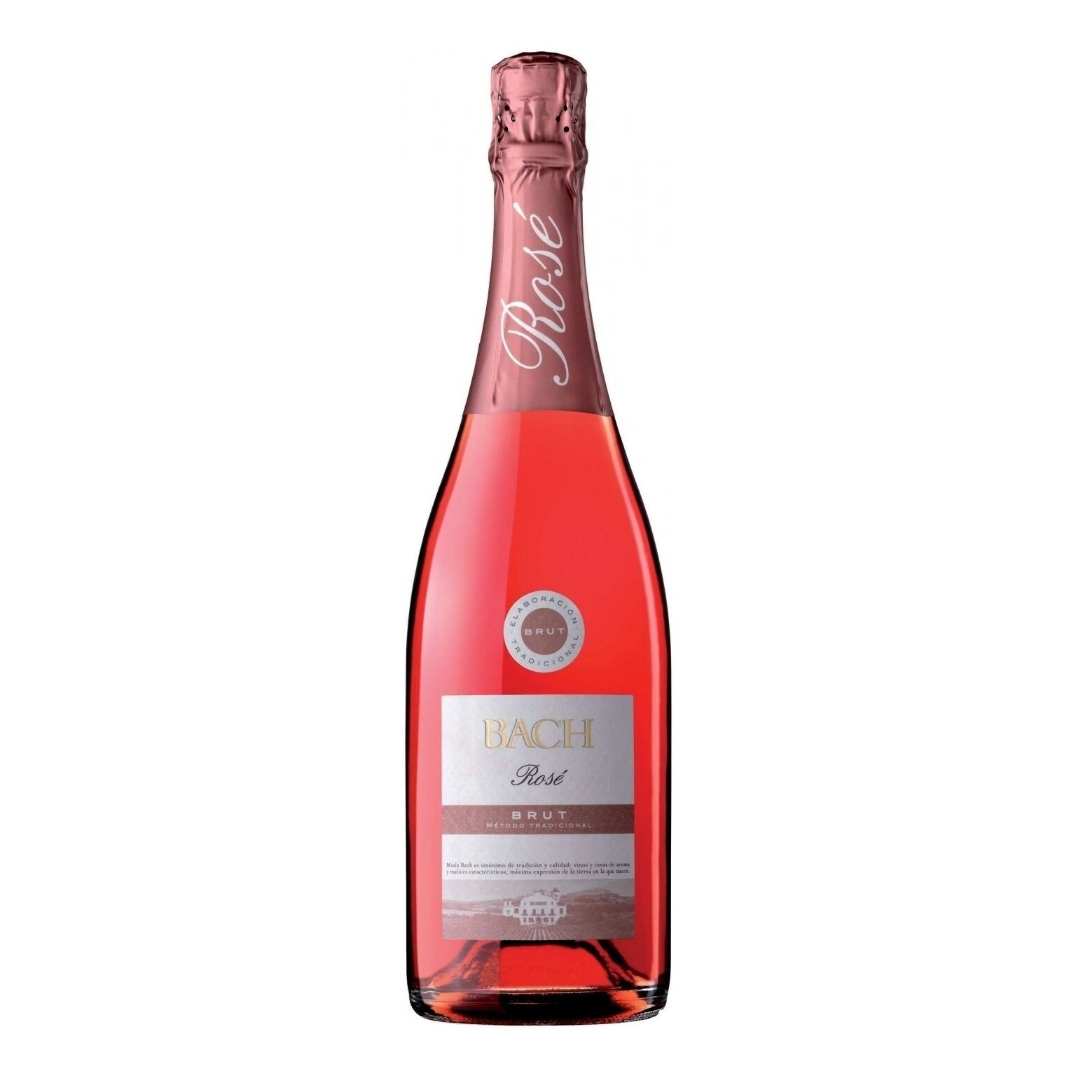 

Вино игристое Bach Brut Rose Cava розовое сухое 750 мл Испания