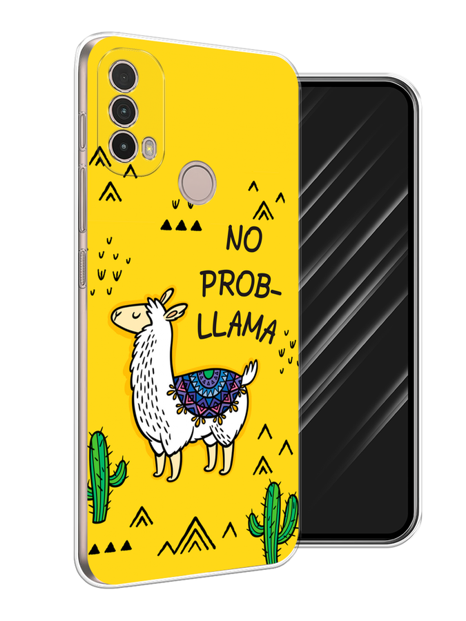 

Чехол Awog на Nokia C100 "No probLLama", Желтый;черный;синий, 125350-2