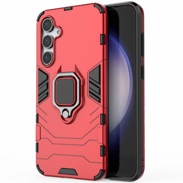 

Противоударный чехол RosCase Transformer Ring для Samsung Galaxy S23 FE, Красный