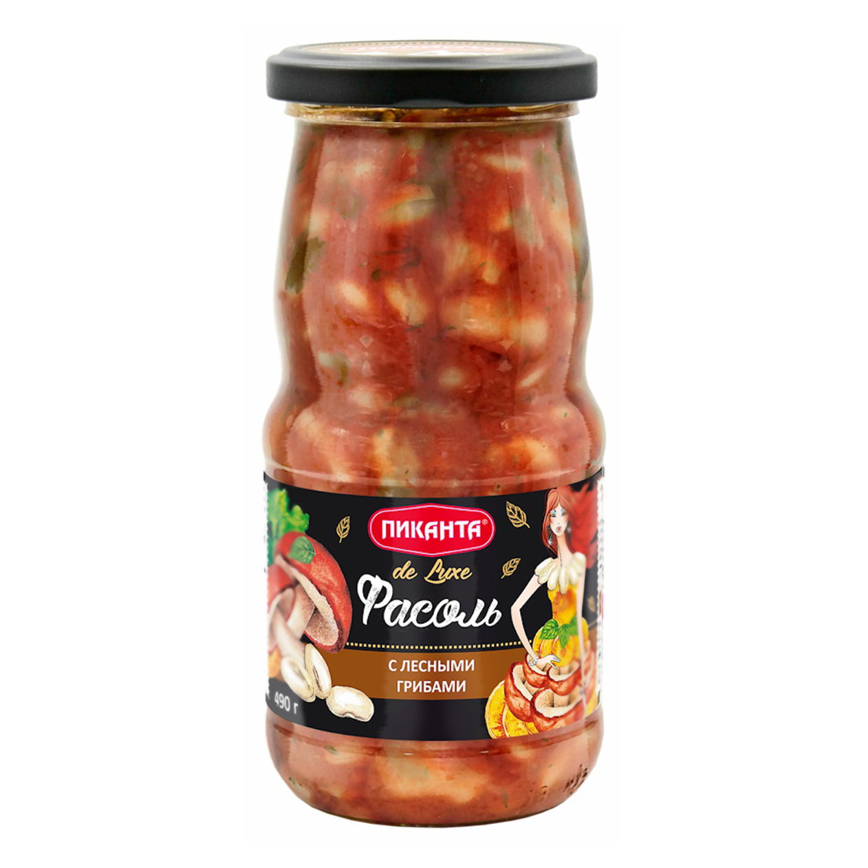 

Фасоль с лесными грибами Пиканта 490 г