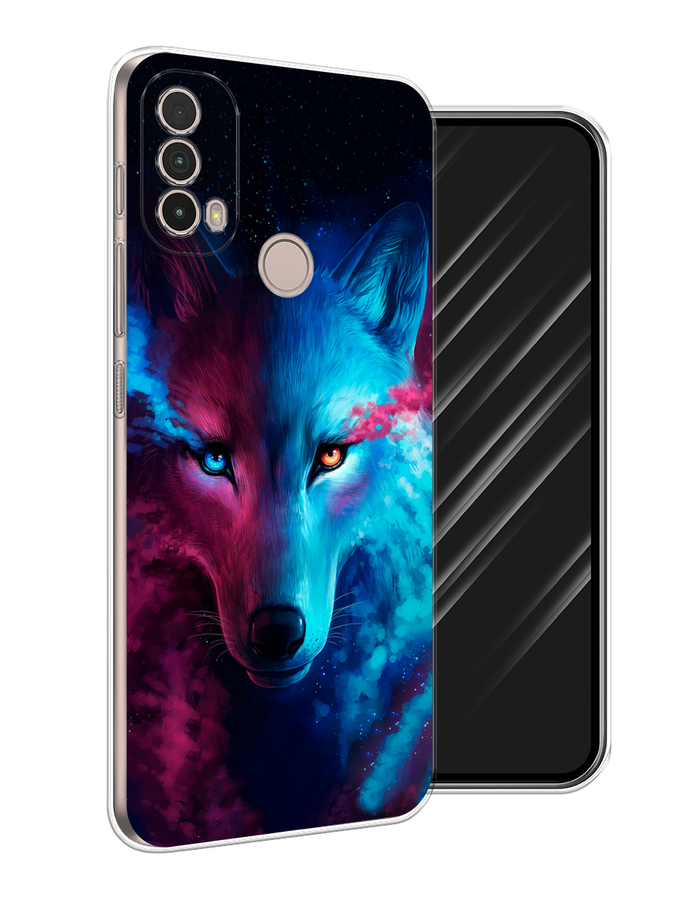 

Чехол Awog на Nokia C100 "Волшебный волк", Голубой;розовый, 125350-1