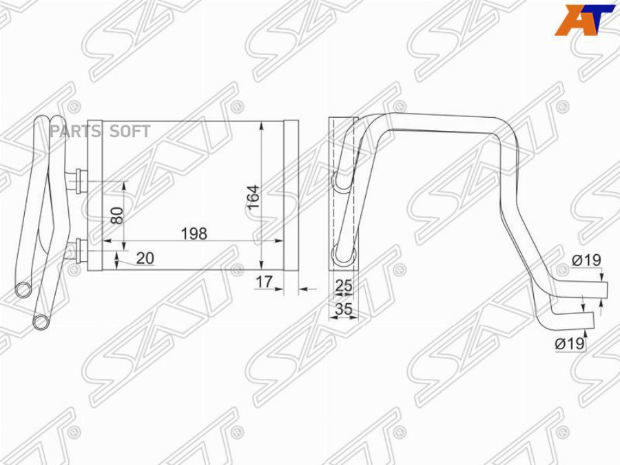 Радиатор Отопителя Салона Honda Civic Eu# 00-05 3/5d Sat арт. ST-HD08-395-A0