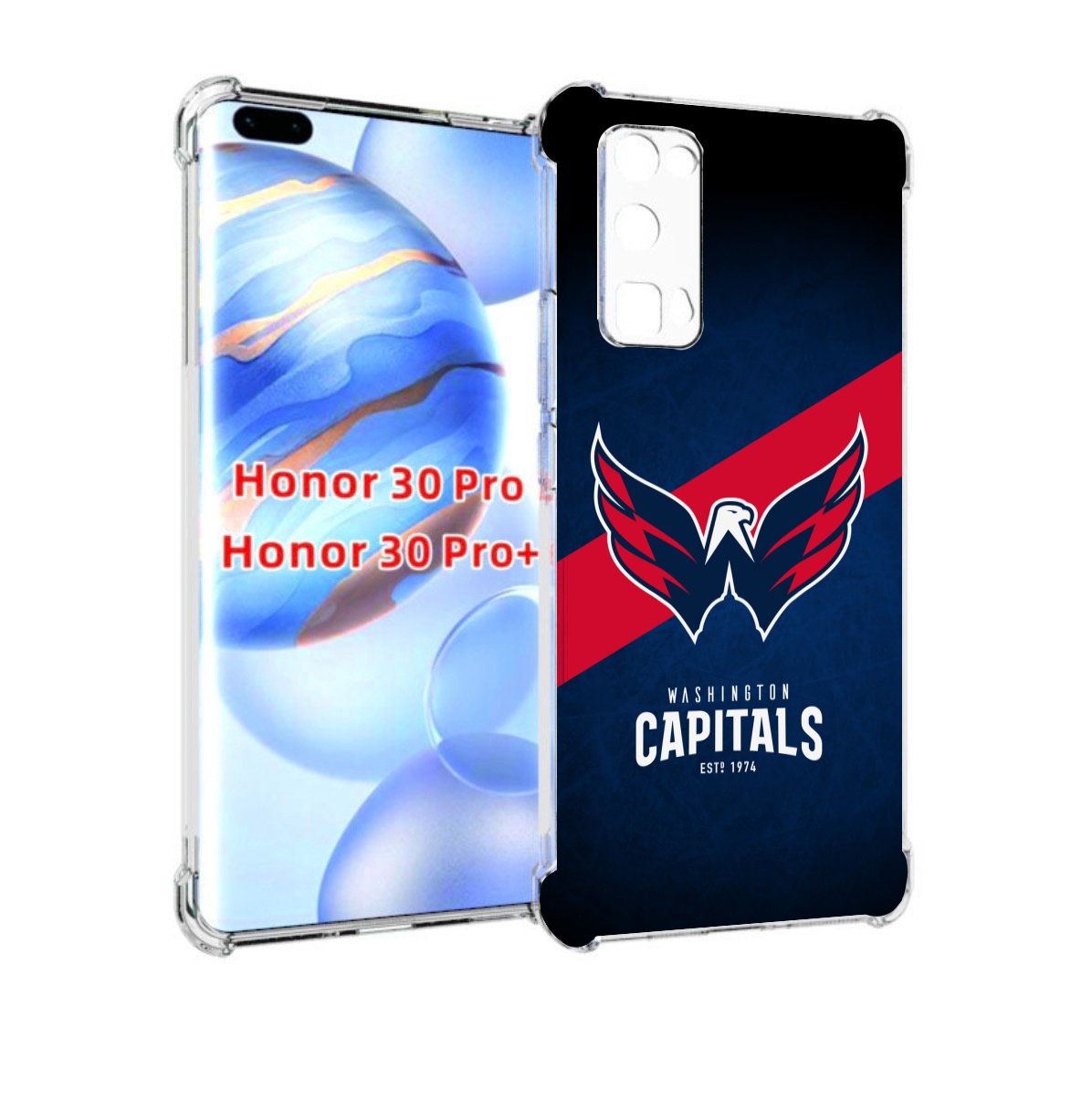 

Чехол бампер MyPads вашингтон кепиталс для Honor 30 Pro, Прозрачный, Tocco