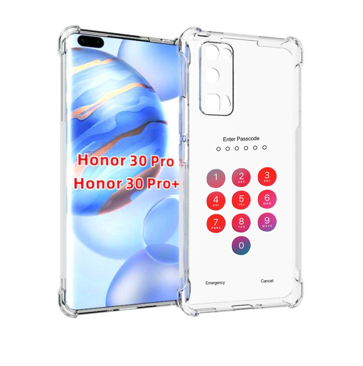

Чехол бампер MyPads введите-пароль для Honor 30 Pro, Прозрачный, Tocco