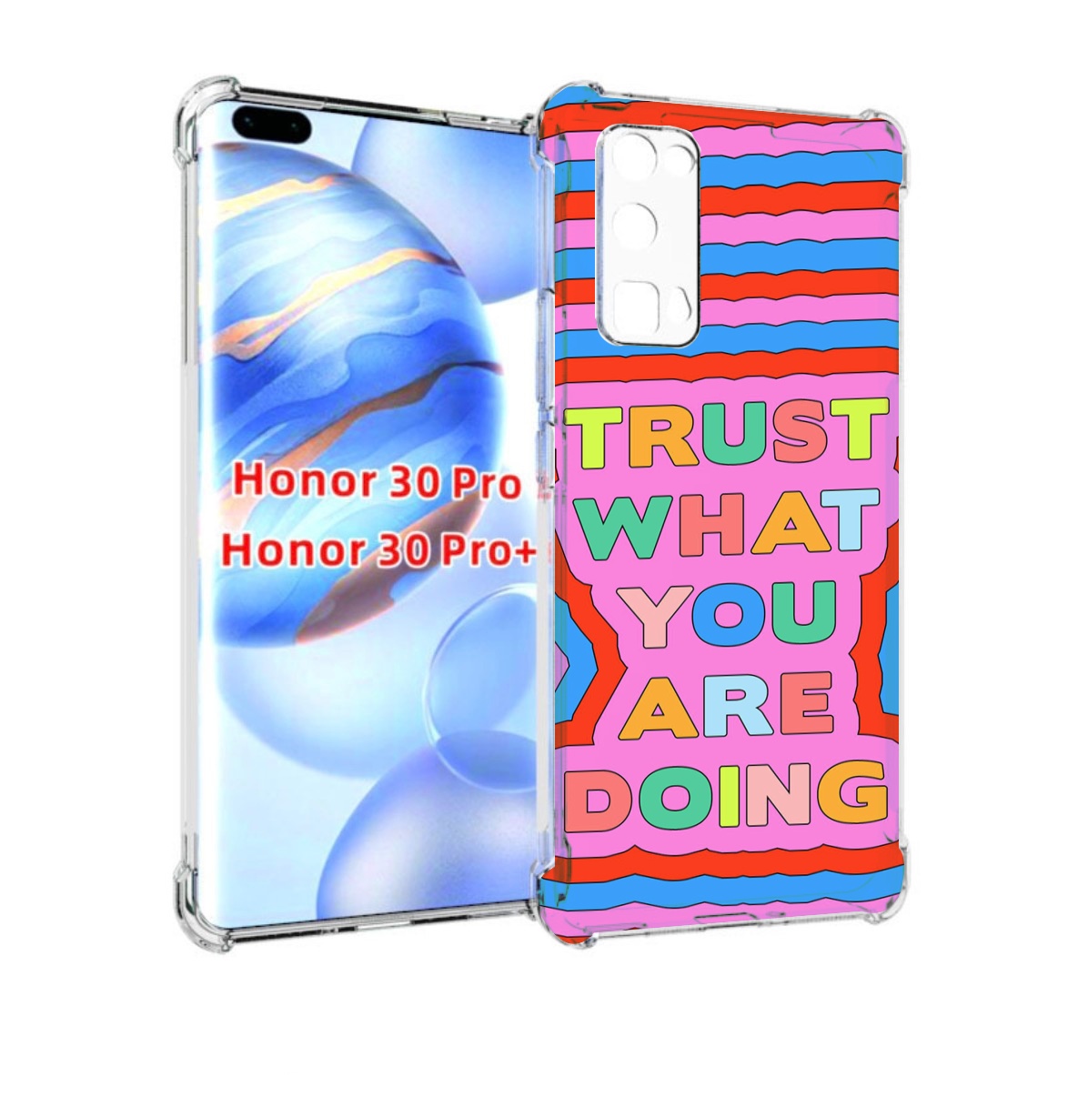 

Чехол бампер MyPads верь-в-то-что-ты-делаешь для Honor 30, Прозрачный, Tocco