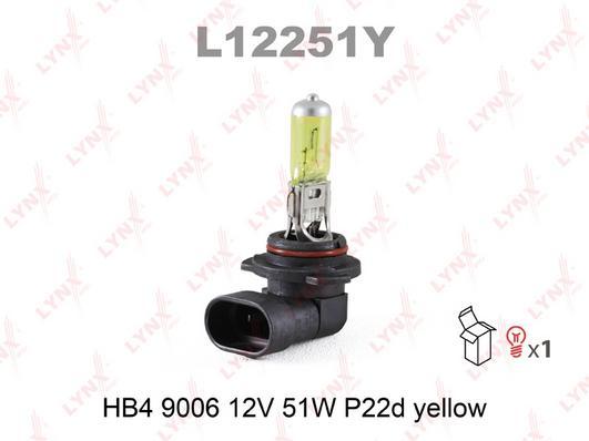 

Лампа галогенная HB4 9006 12V 51W P22D YELLOW