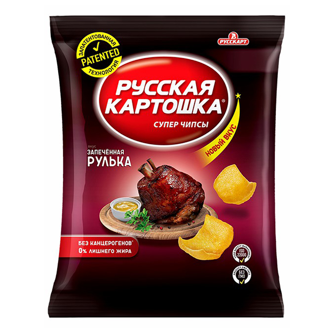 

Чипсы картофельные Русская картошка запеченная рулька 110 г