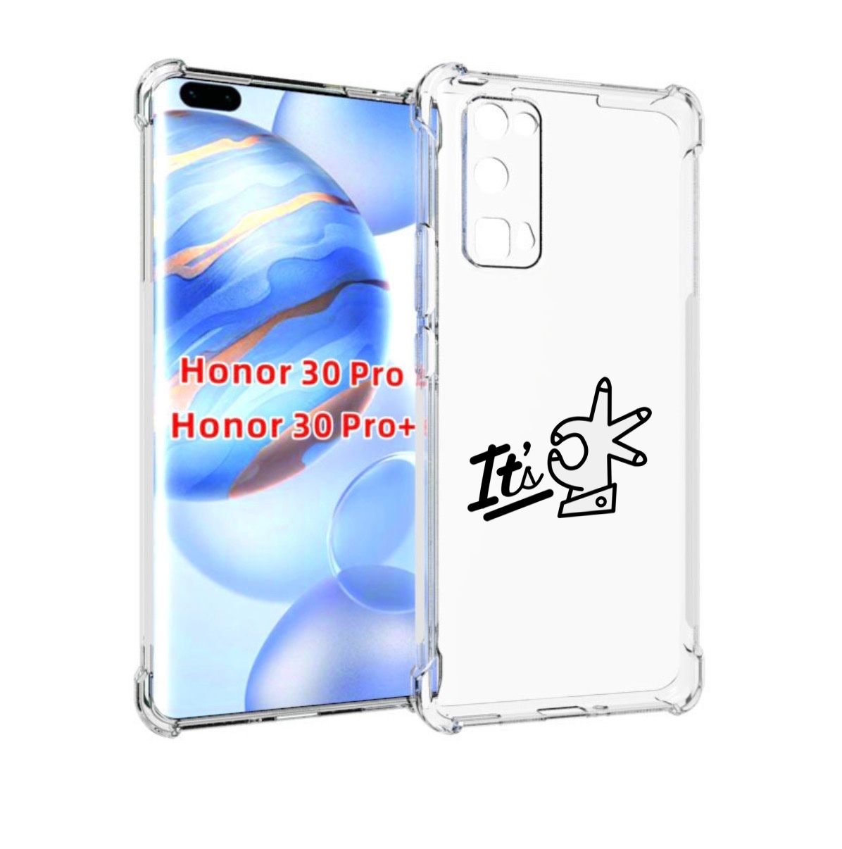 

Чехол бампер MyPads все-ок для Honor 30 Pro, Прозрачный, Tocco