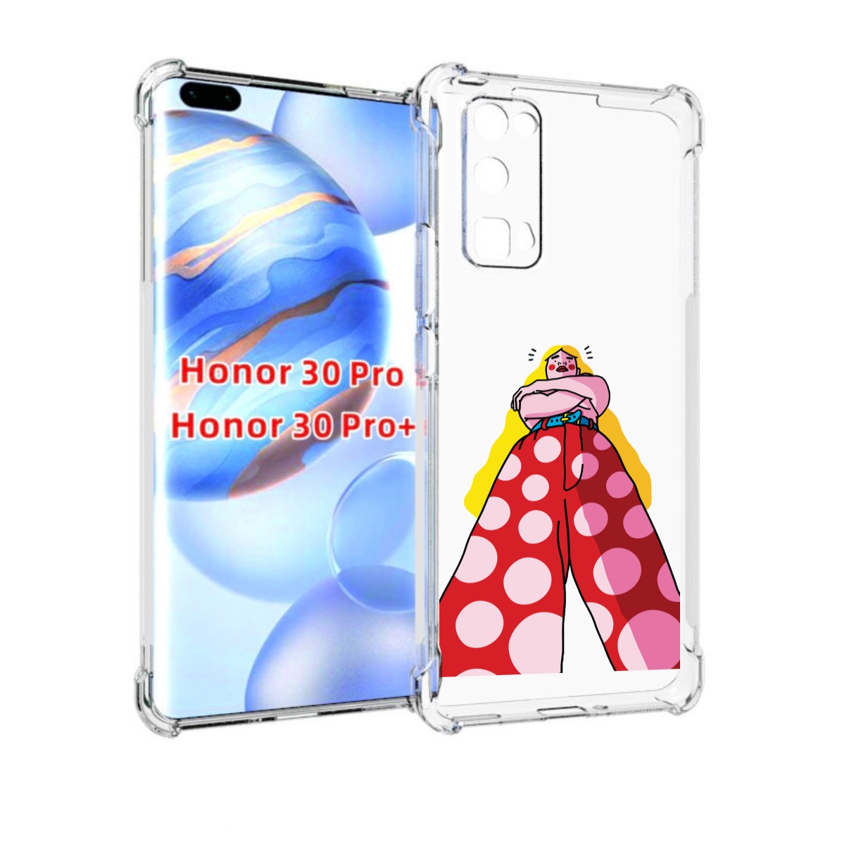 

Чехол бампер MyPads высокая-девушка для Honor 30 Pro Honor, Прозрачный, Tocco