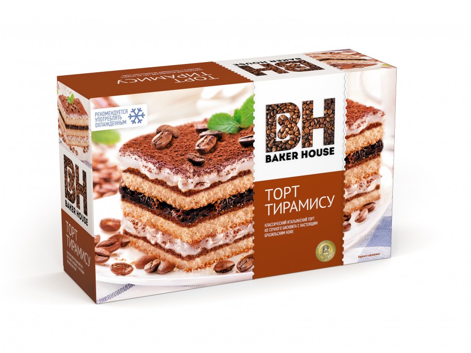 

Торт бисквитный Baker House Тирамису, 350 г х 8 шт