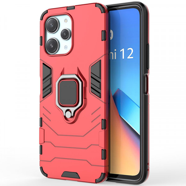 

Чехол RosCase Transformer Ring для Xiaomi Redmi 12 / Note 12R 5G / Poco M6 Pro 5G, Красный