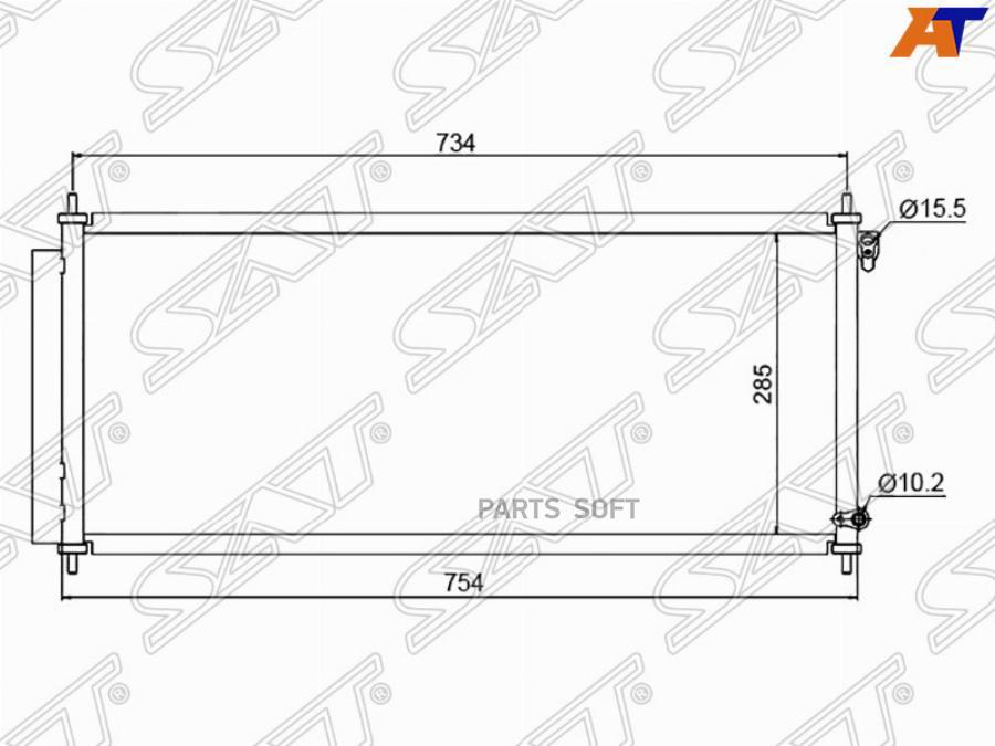 Радиатор Кондиционера Honda Fit Gd1/2/3/4 5d 03-07 Sat арт. ST-HD75-394-C0