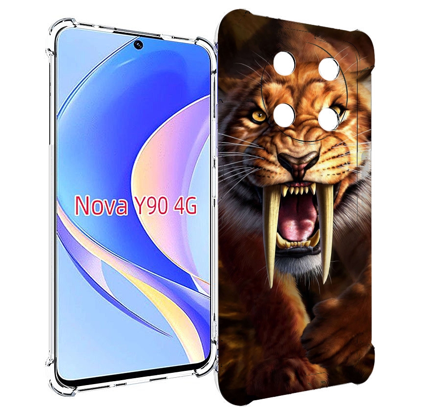 

Чехол MyPads саблезубый злой тигр для Huawei Nova Y90 (CTR-LX1) / Enjoy 50 Pro, Tocco