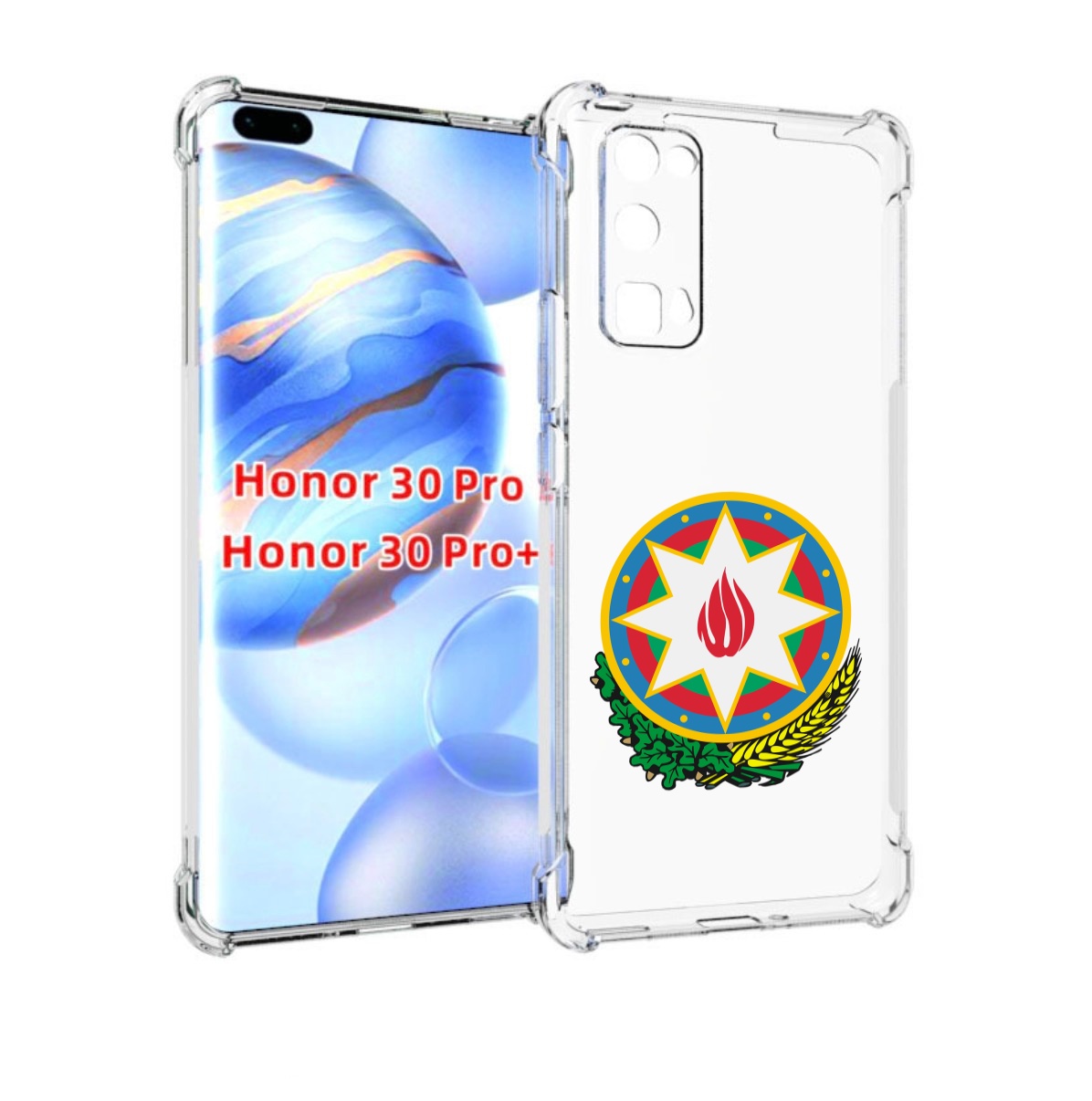 

Чехол бампер MyPads герб-азербаиджан-2 для Honor 30 Pro, Прозрачный, Tocco