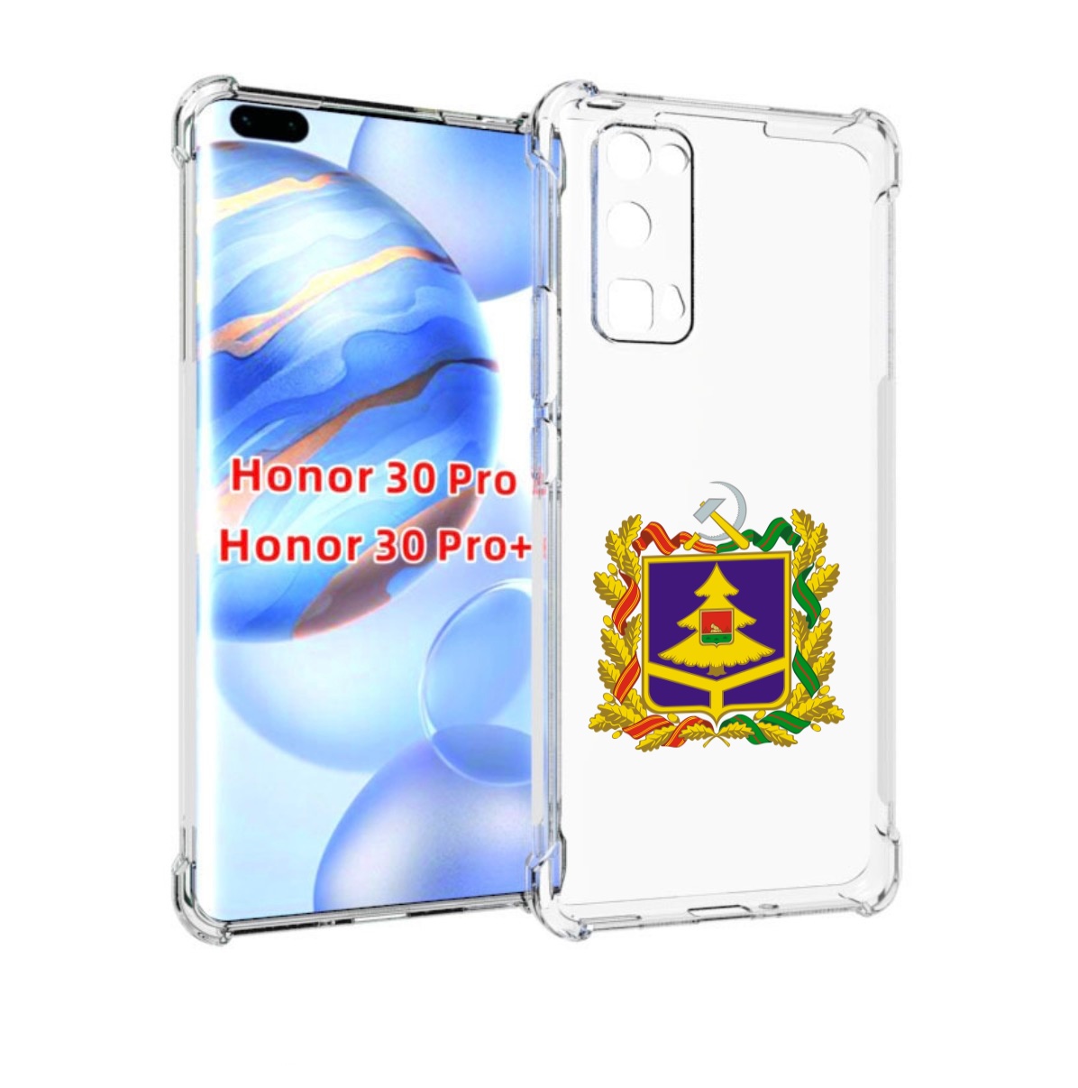 

Чехол бампер MyPads герб-брянскои-области для Honor 30 P, Прозрачный, Tocco