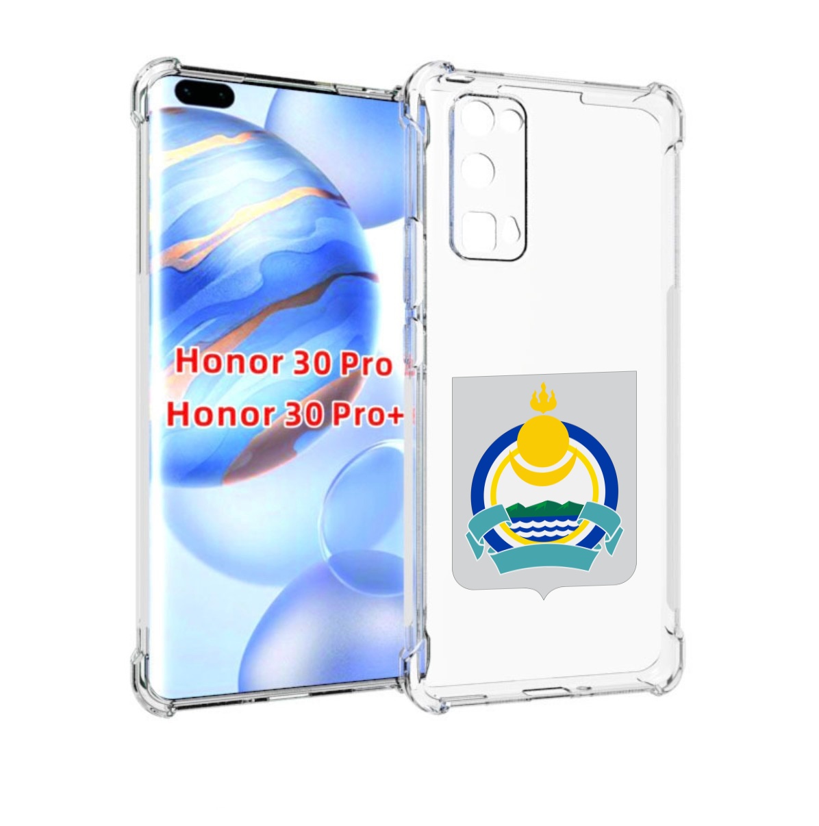 

Чехол бампер MyPads герб-бурятия для Honor 30 Pro, Прозрачный, Tocco