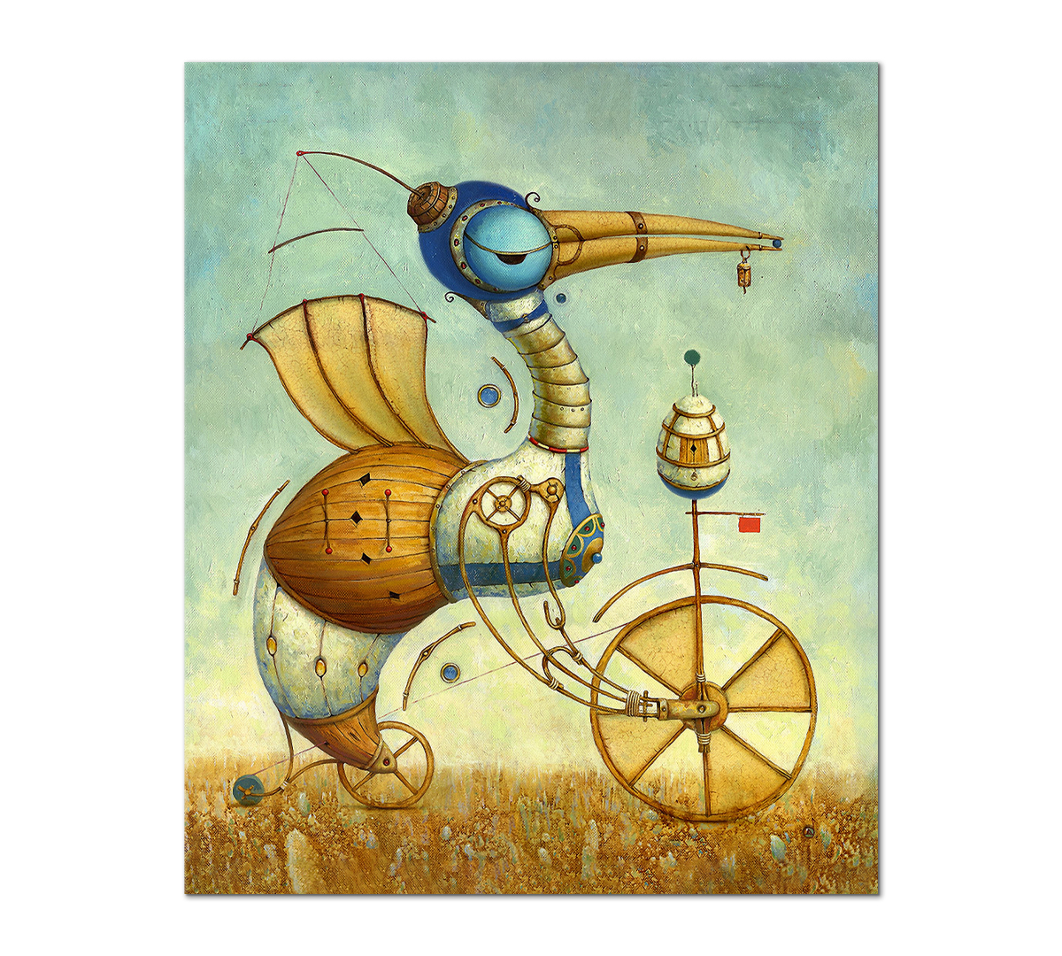 

Картина на холсте Poly Print Art Цапля репродукция картины А. Ежова 60х50 см
