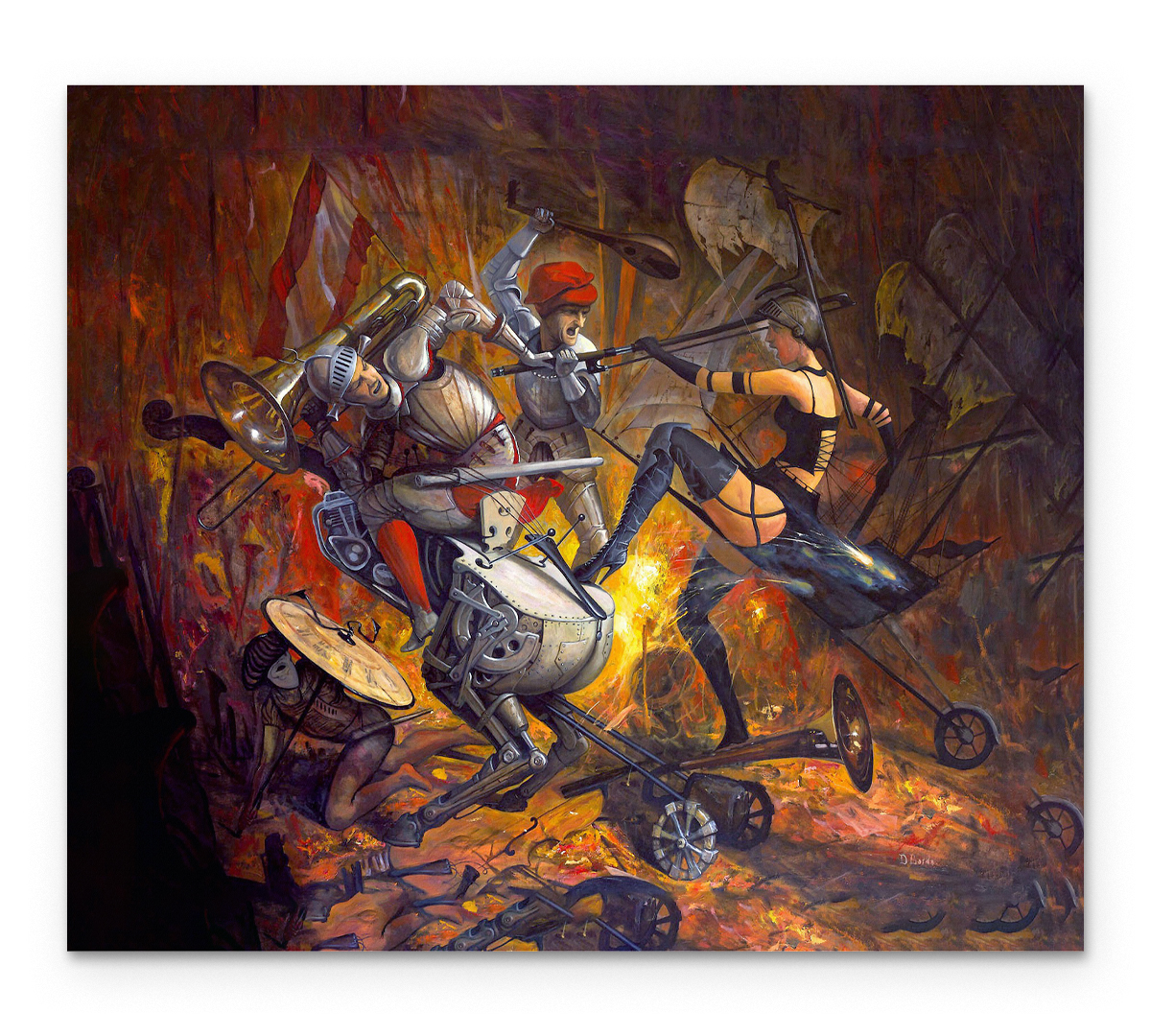 

Картина интерьерная на холсте Poly Print Art Музыканты поссорились 60х50 см
