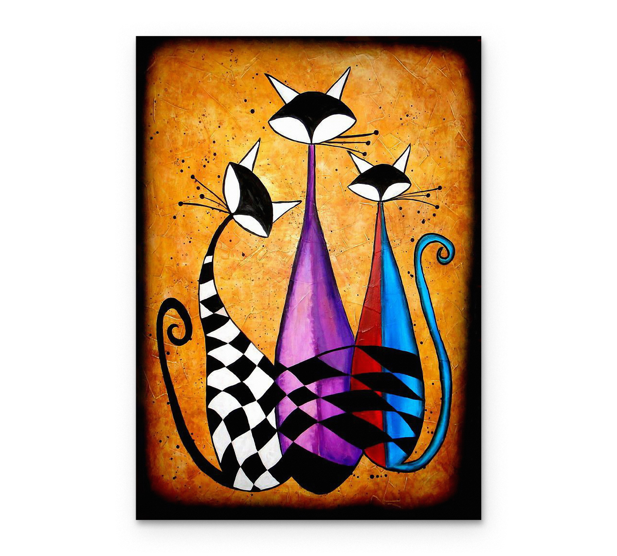 

Картина интерьерная на холсте Poly Print Art Мультяшка коты 50х70 см.