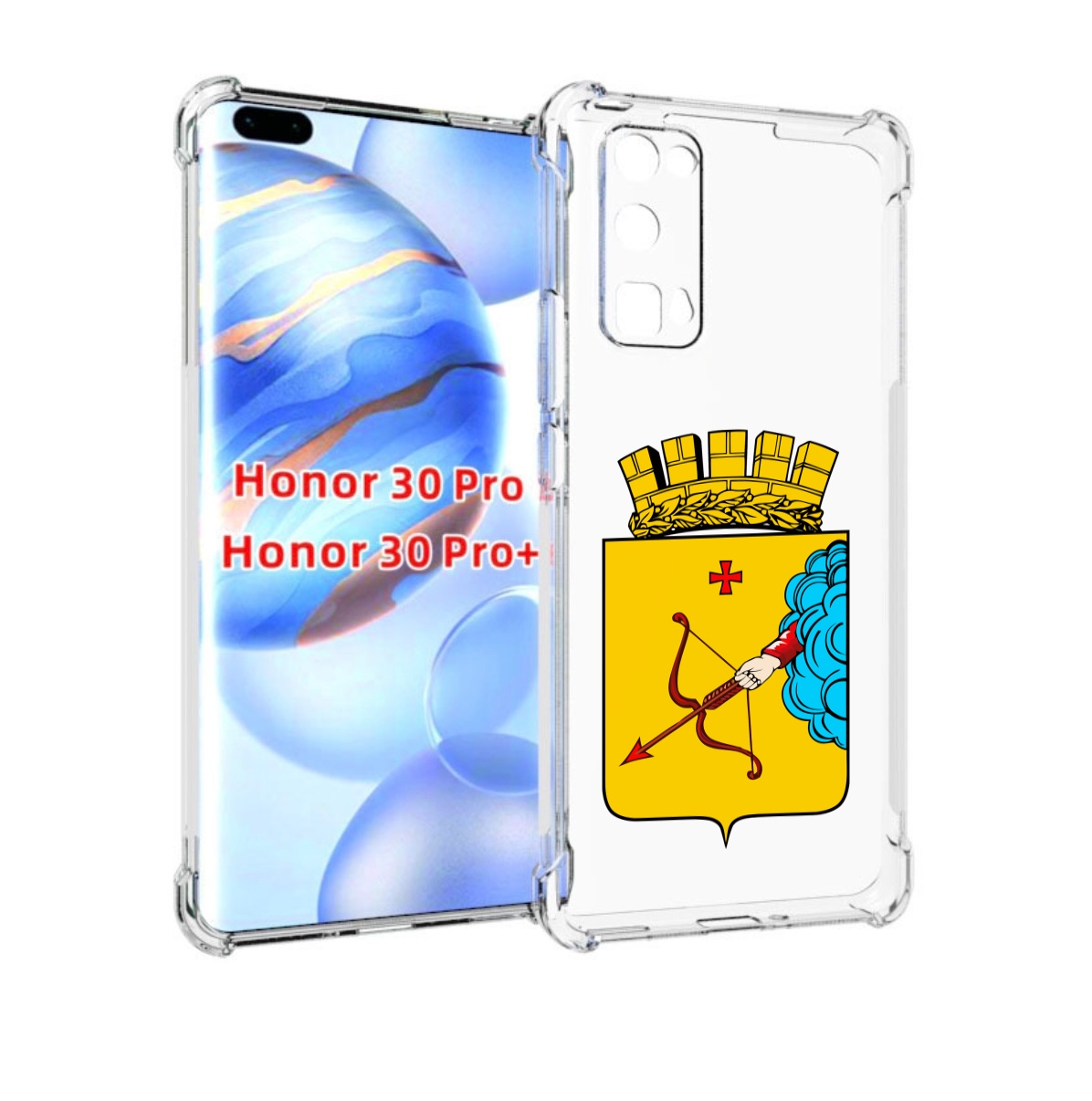 

Чехол бампер MyPads герб-кировская-область для Honor 30 P, Прозрачный, Tocco