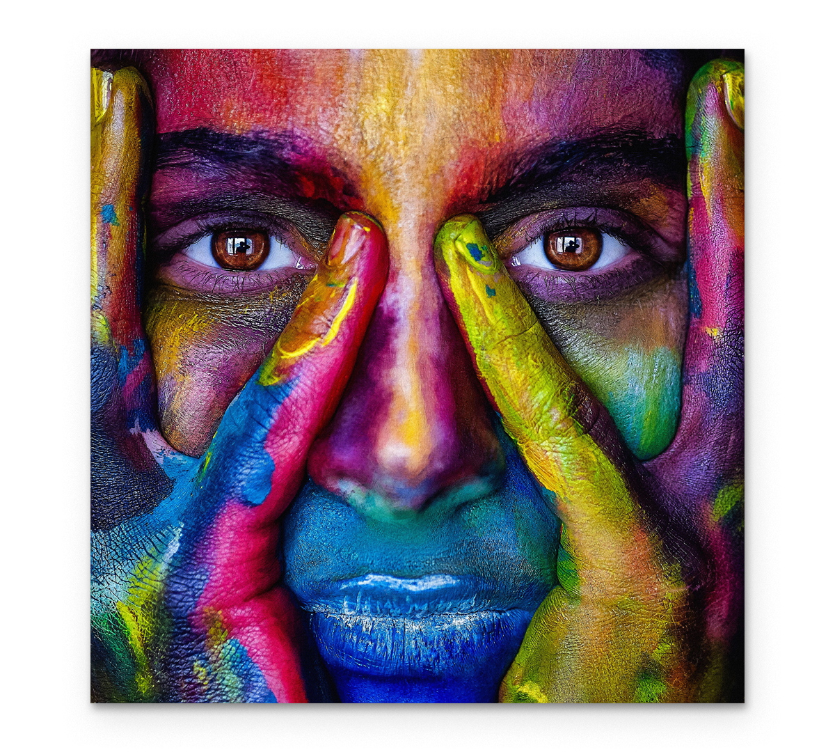 

Картина интерьерная на холсте Poly Print Art Холи - праздник красок 40х40 см.