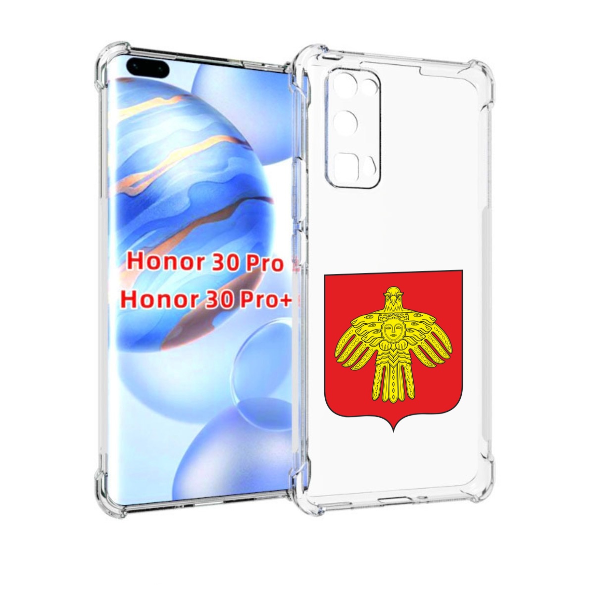 

Чехол бампер MyPads герб-коми-сыктывкар для Honor 30 Pro, Прозрачный, Tocco