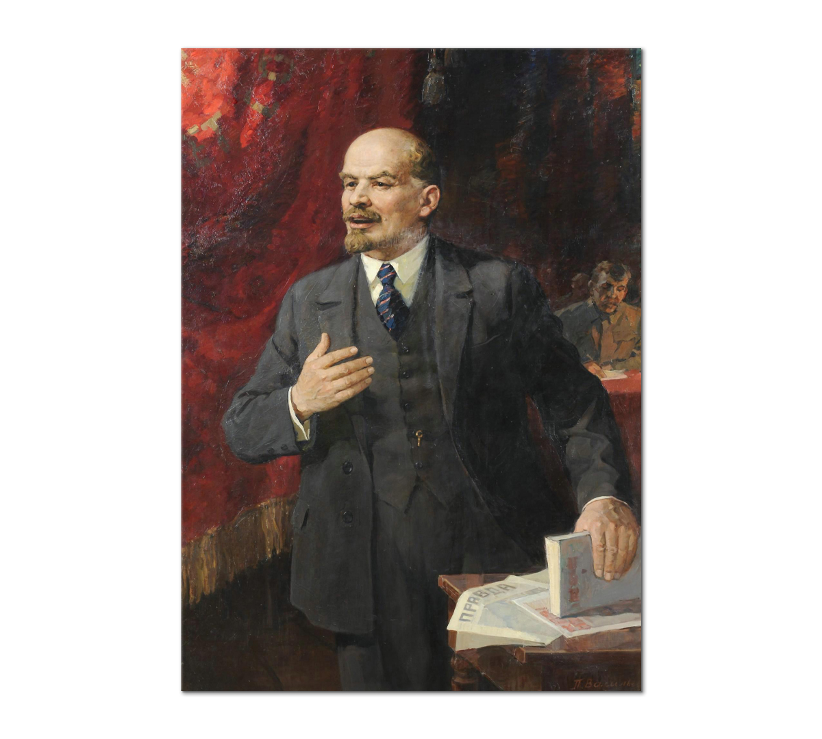 

Картина интерьерная на холсте Poly Print Art Ленин 50х70 см.