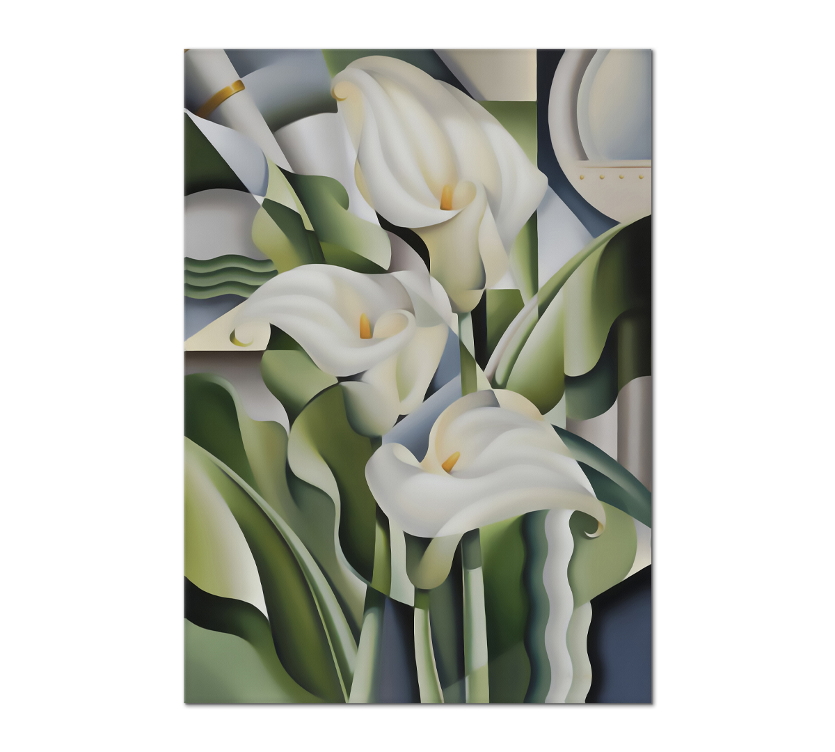 

Картина интерьерная на холсте Poly Print Art Каллы зеленый 50х70 см.