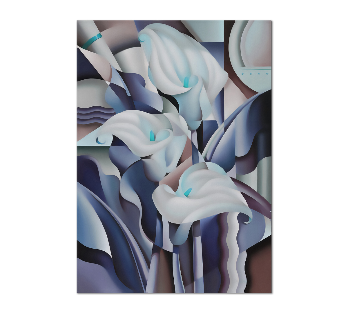 

Картина интерьерная на холсте Poly Print Art Каллы голубой 40х60 см.