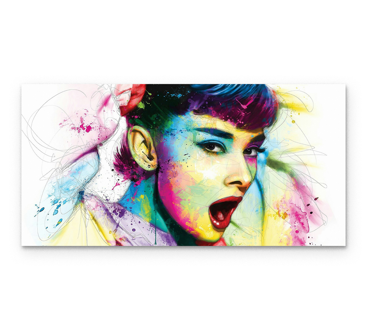 

Картина интерьерная на холсте Poly Print Art Одри Хепберн 60х30 см