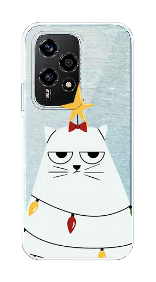 

Чехол на Honor 200 Lite "Котик в гирлянде", Белый;красный;желтый, 6124650-1